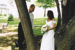 Married couple posing - In the Smokies Weddings 