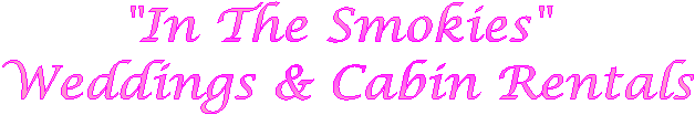 "In The Smokies"  Weddings & Cabin Rentals 
